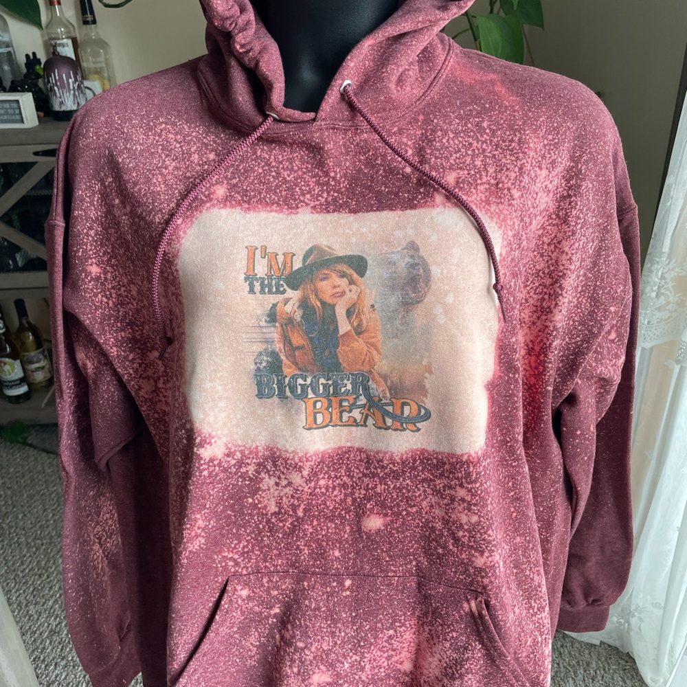 Bleached and sublimated Sweatshirt XL Unisex